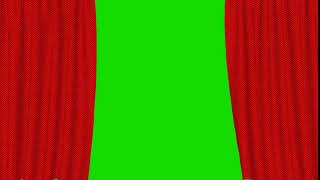 Занавес Эффект Открытия   Зеленый Экран Curtain Opening Effect   Green Screen Royalty Free Footage