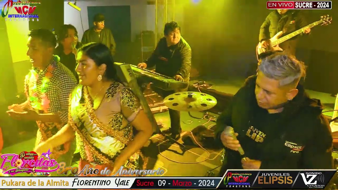 JUVENILES ELIPSIS - EN VIVO SUCRE 2024 en su 3°Aniv. de la Pandilla Florcitas y sus Picaflores) MCM