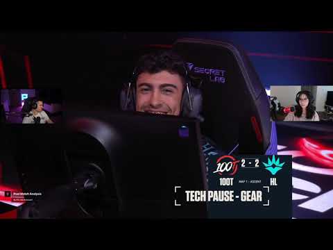 Kyedae Reacts to 100T  vs HL  !!MAP 1 ! Masters Berlin day 1 ft.averageJonas