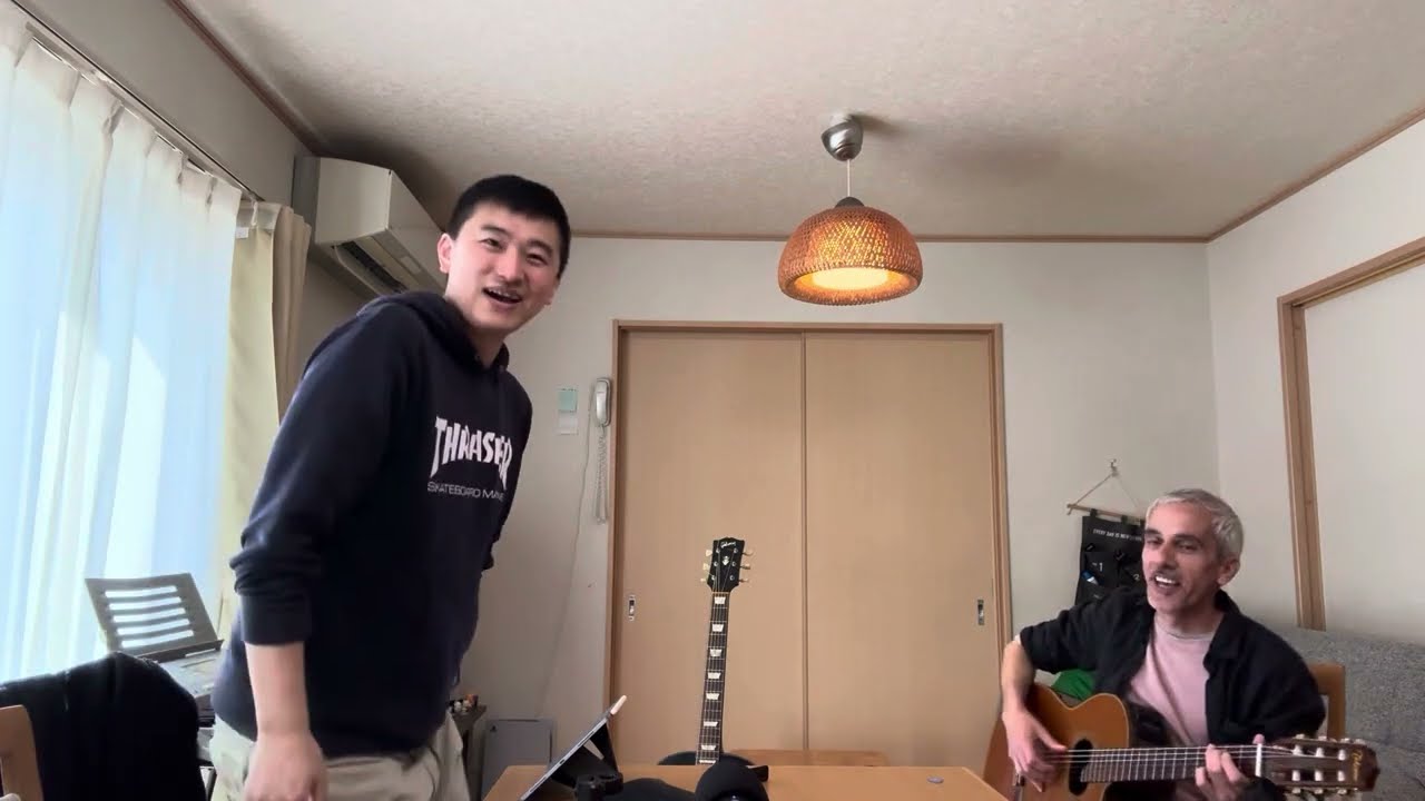 Blue sky with ludovic from France