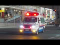 御堂筋を南へ駆け抜ける千里救命救急センターのドクターカー