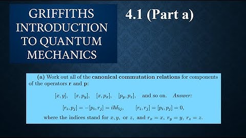 Problem 4.1(a) Griffiths Introduction To Quantum Mechanics