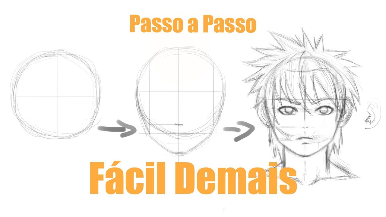 Como desenhar rosto anime passo a passo 