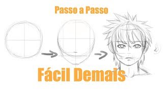 desenho de anime fácil, como desenhar metade do rosto Inui Sajuna fácil