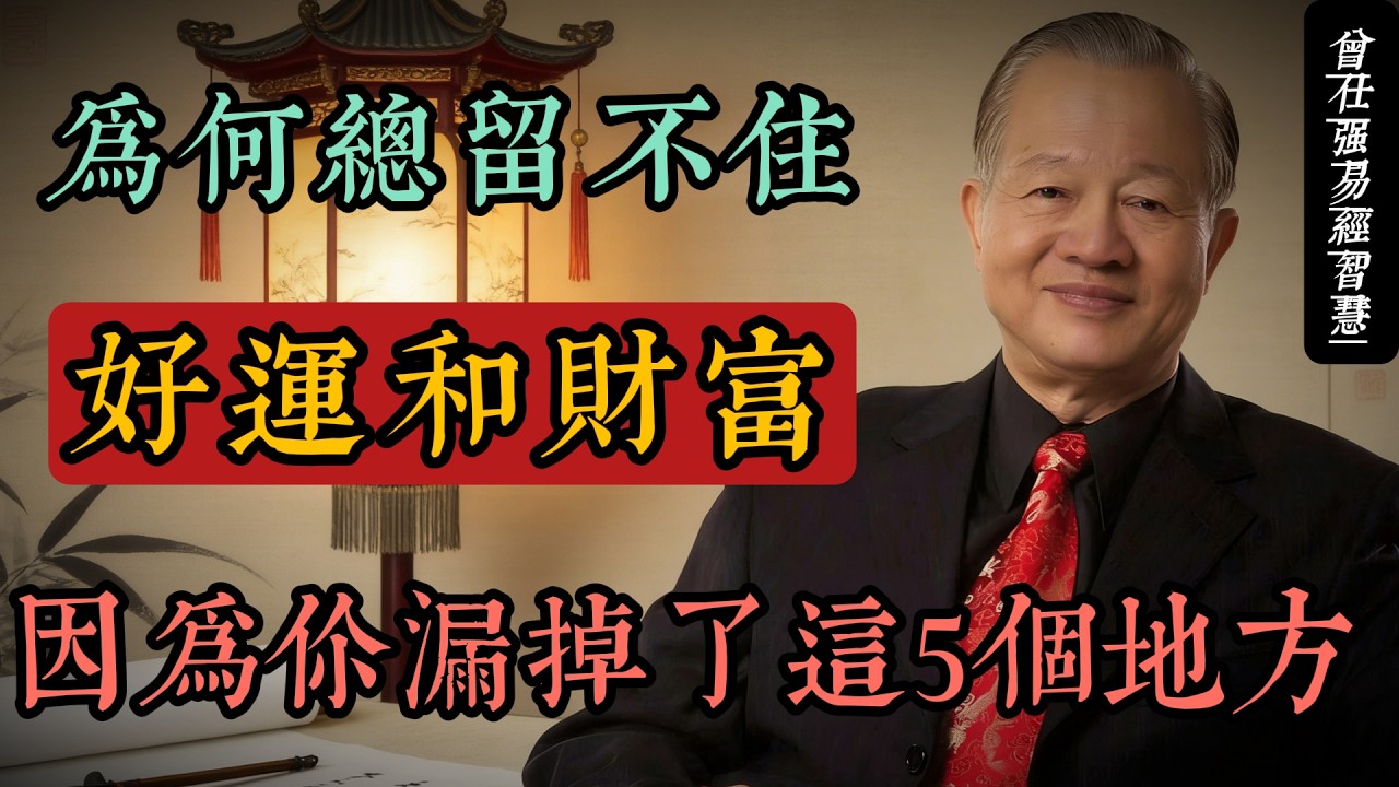 血淚教訓：原來窮不是命，是你自己把風水作沒了！這5條趕緊對照還來得及#人生智慧 #命理 #哲學 #曾仕強 #易經 #正能量