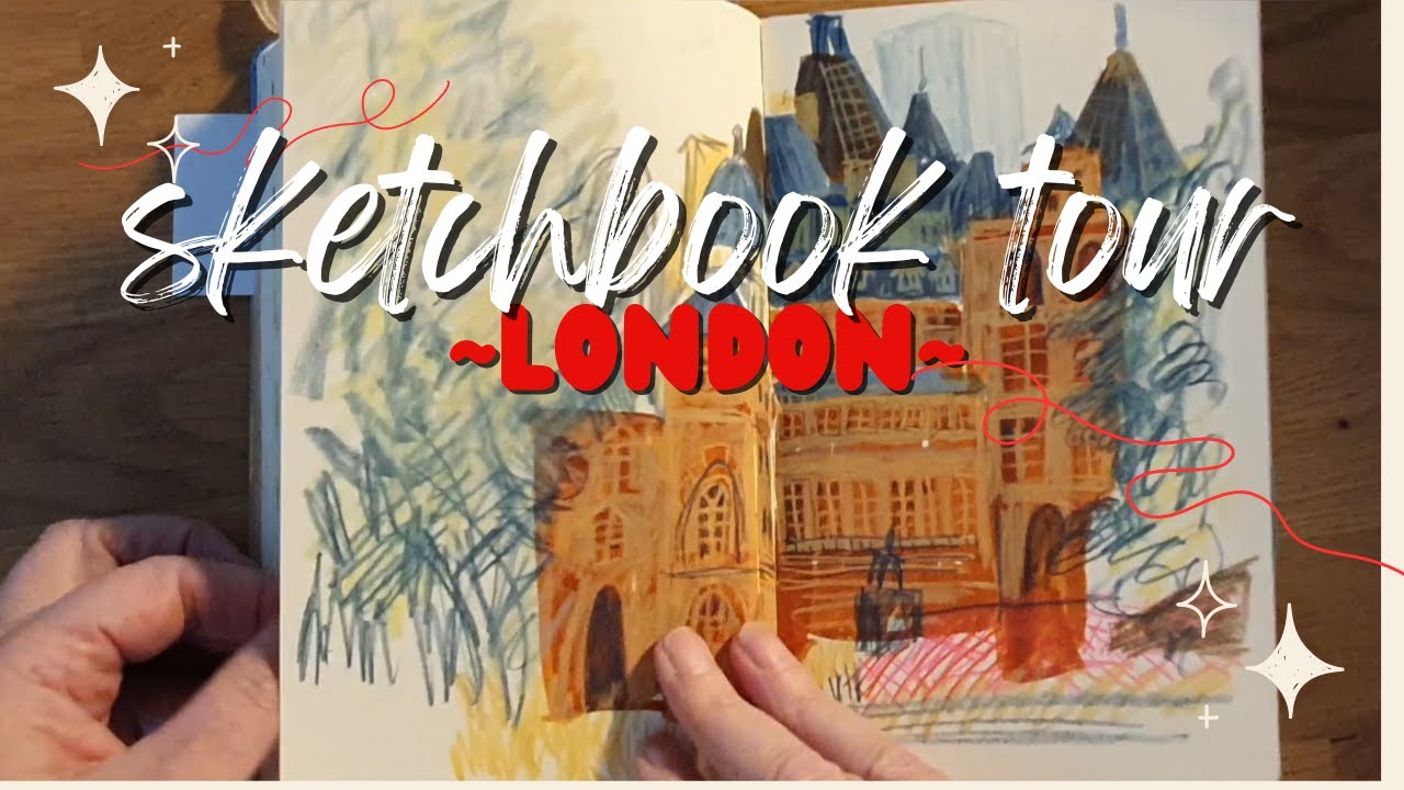 London sketchbook tour ⭐ travel sketching flip through - YouTube