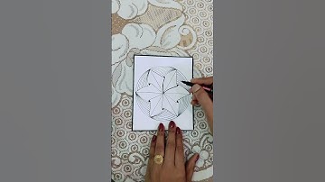 Easy Zentangle #doodle #zentangle #lines #art #optical #illusion #circle #short video #shorts
