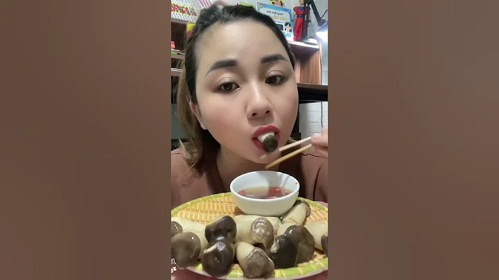 Mời các bạn ăn nấm đùi gà cùng mình nha #ancungtiktok #mukbang #xuhuong #cute