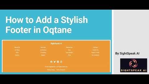 How to Add a beautiful Footer in Oqtane Using HTML & CSS | Step-by-Step Guide