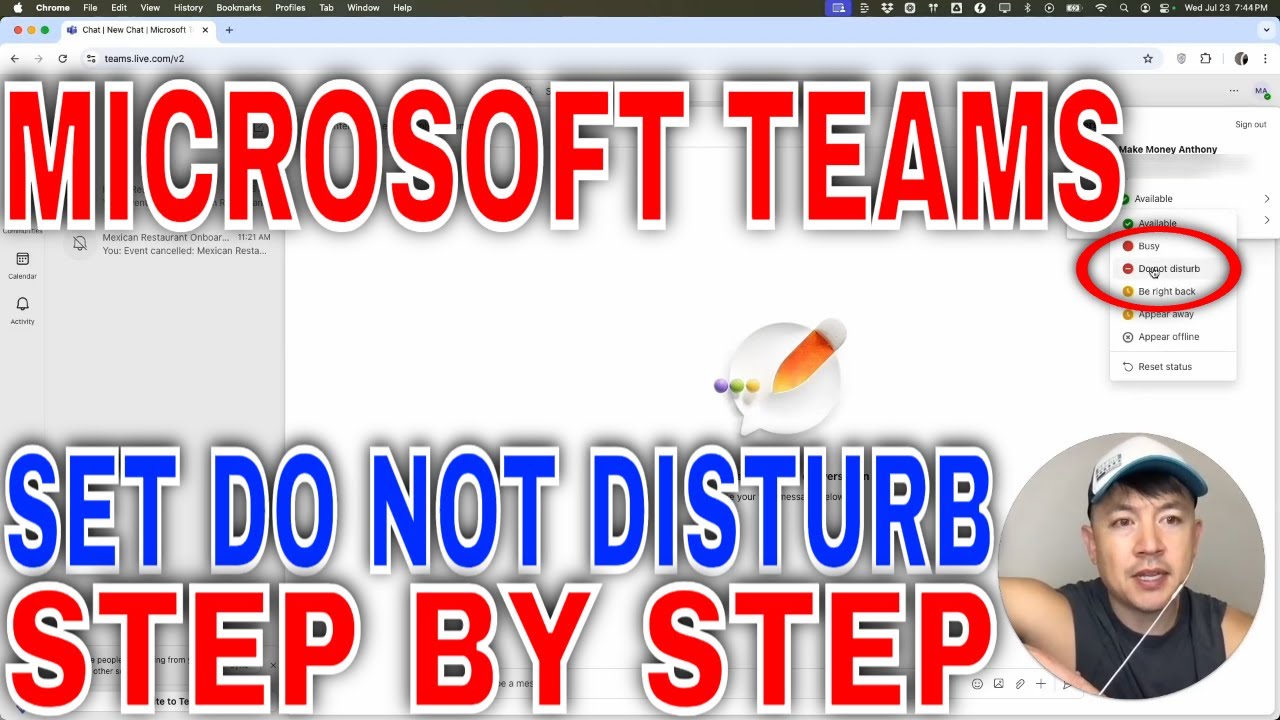 ✅  How To Set Microsoft Teams Chat Do Not Disturb🔴