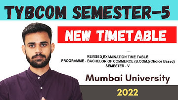 TYBCOM Sem 5 exam Timetable | Mumbai University