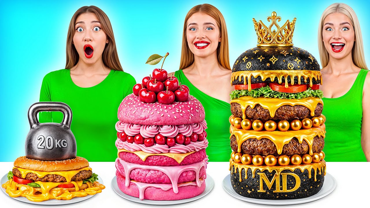 Бедная vs Богатая vs Ультра Богатая еда Челлендж | Вкусные Кухонные Лайфхаки от Multi DO Smile