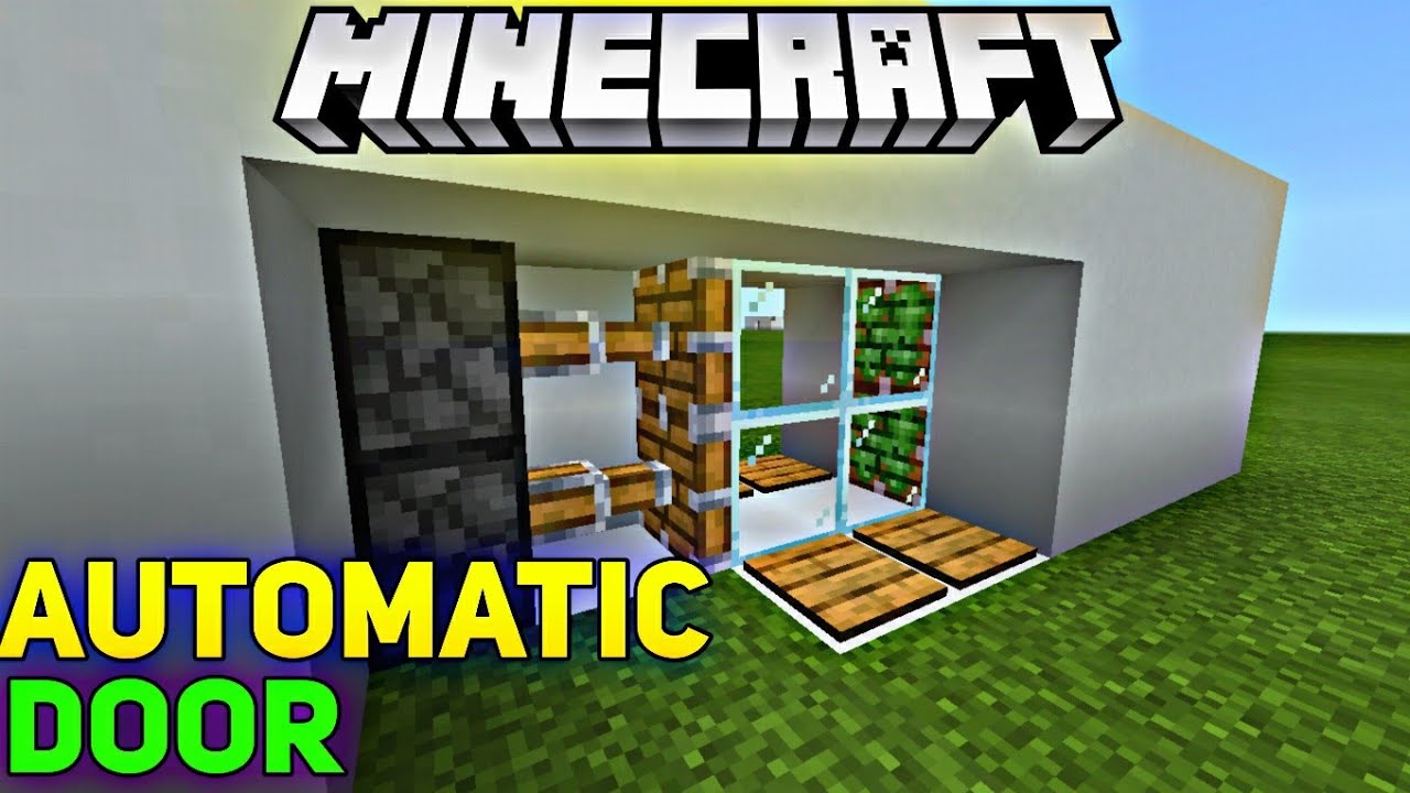 Automatic Door Tutorial Minecraft (Mcpe/java/window10/PS4/Xbox)