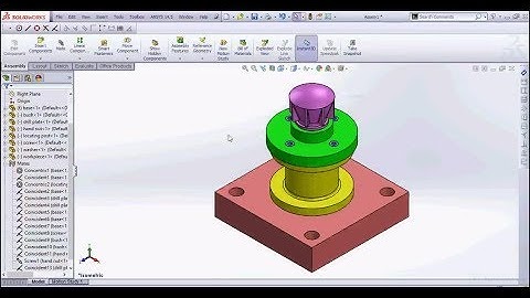 Solidworks Drill jig assembly design complete tutorial.
