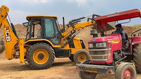 Mahindra YUVO 415 DI and Swaraj 843 XM Tractor Loading Work With Jcb 3dx Eco Xpert | Jcb Video