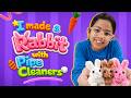 DIY Rabbit with Pipe Cleaners 🐰 | Easy Art &amp; Craft for Kids | Adi Keshari Connection | AC