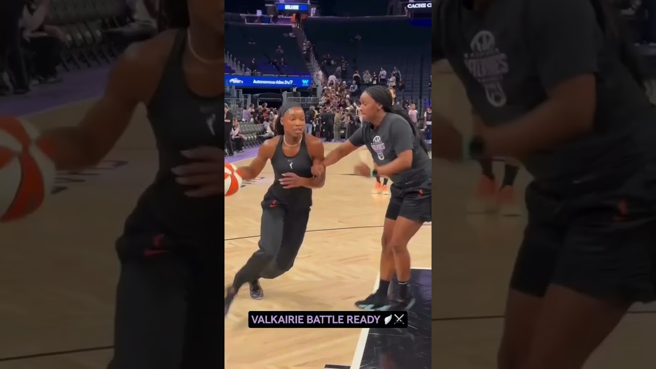 ValKAIRIE Battle Ready ⚔️ #goldenstatevalkyries #wnba #shorts