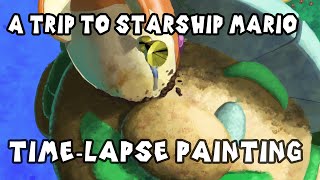 A Trip to Starship Mario - Time-Lapse Painting