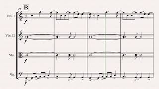 Yellow String Quartet Sheet Music Cover Coldplay
