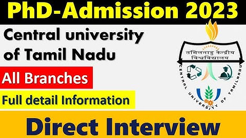 PhD admission 2023 II Central University II Direct Interview @TheScientificGurus