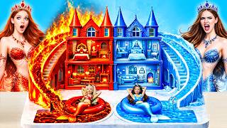 We Build Amazing Doll Castle | Hot VS Cold Mermaid by PiPi Pop
