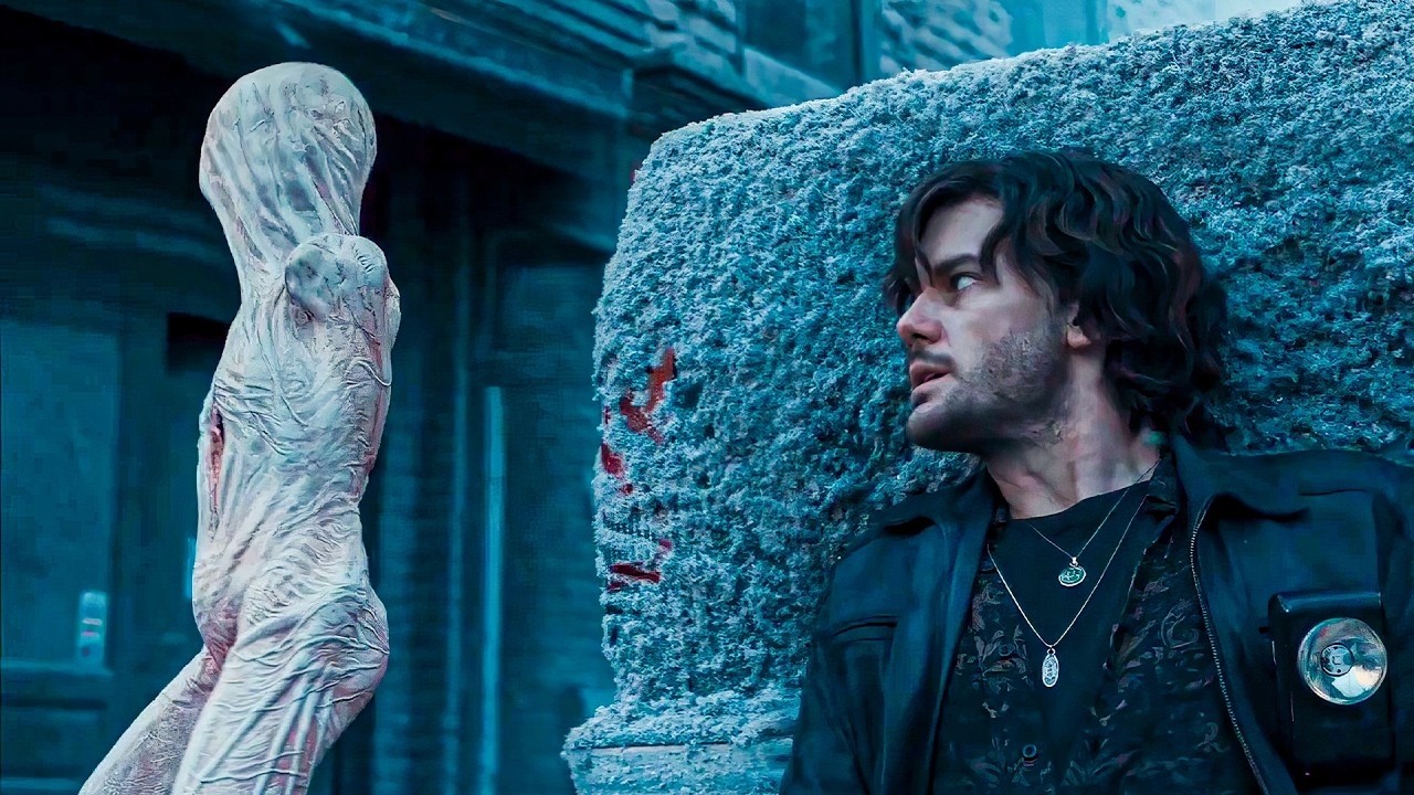 Homem entra em cidade fantasma e encontra ruas repletas de criaturas infernais e assustadoras.