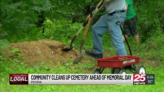 Volunteers prepare Pottstown Cemetery for Memorial Day