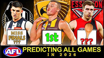 Predicting EVERY AFL Game in 2026!!!