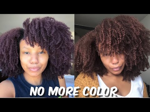 4baby THE PURPLE IS GONEEE | Healthy Way To Remove Hair Color Without Bleach