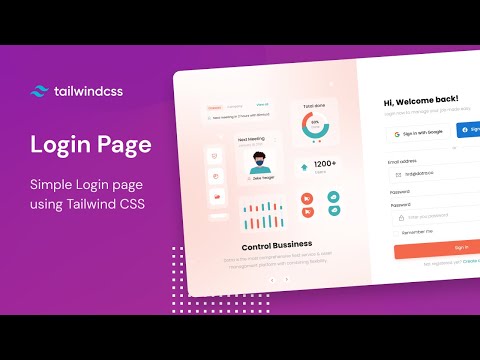 Tailwind CSS Login Page Part 1 | Speed Code