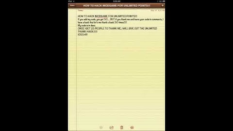 iModGame UNLIMITED THANK HACK!!!