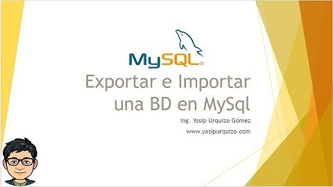 Exportar e Importar una BD en MySql | Servidor Web