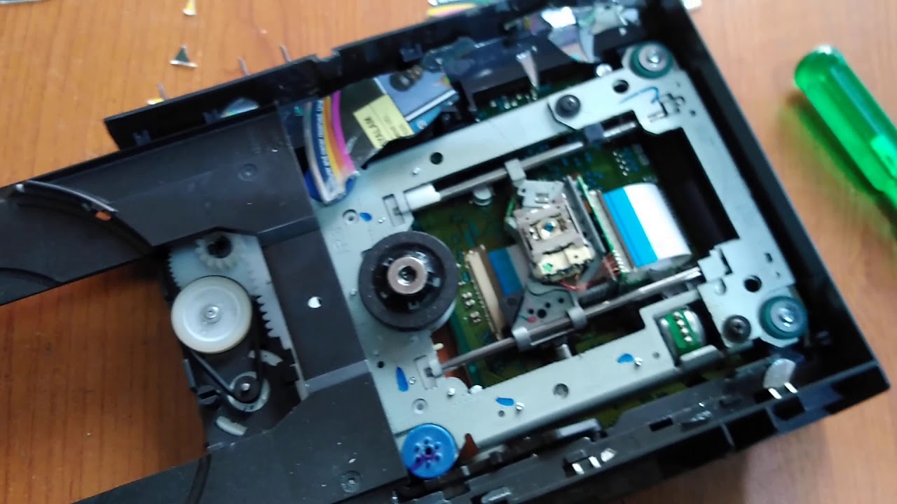 DVD disc explosion in DVD drive - YouTube