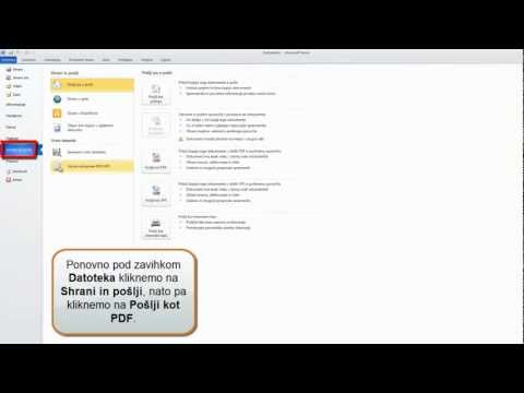Microsoft Word 2010: Shranjevanje in pošiljanje dokumenta kot PDF