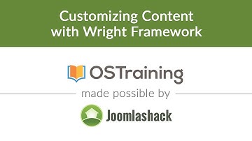 Lesson #8: Customizing Content with Wright Framework