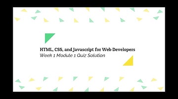 HTML, CSS, and Javascript for Web Developers Coursera Week 1 module 1 Quiz Solution.....