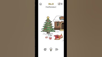 Brain Out challenge Save Santa Level No 6 answer Gamer Rizal shorts Find reindeer 🦌🦌