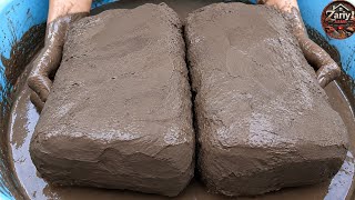 Dusty crunchy Soft Mud crumble dry and dipping in water 💦💦💦 paste play satisfying sound asmr  screenshot 3