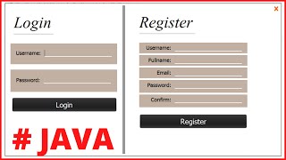 Java Project Tutorial  Make Login and Register Form Step by Step Using NetBeans And Text File