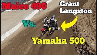 Racing Dads Maico vs Grant Langston - Post Vintage bikes -w/Drone Footage @dustydrone582 #DustyDrone