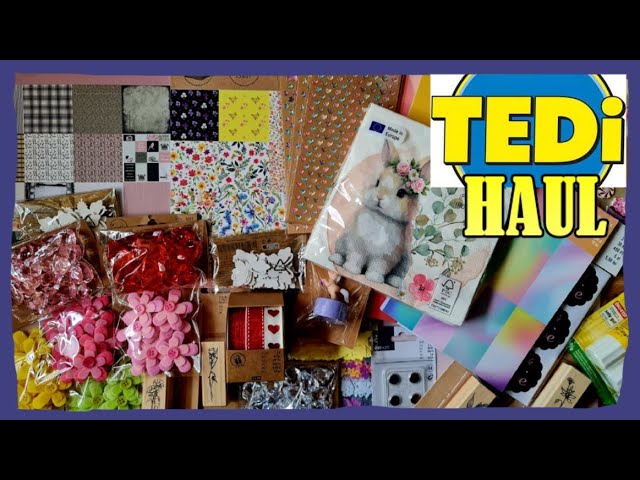 XL TEDI Bastelhaul 🛒 Neue Blocke 30x30 / Holzstempel / Sticker u. s.w