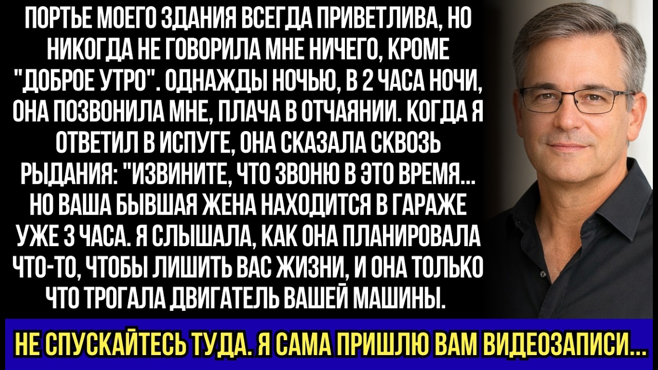 Портье моего здания позвонила в 2 часа ночи. Когда я ответил, она сказала, плача: 