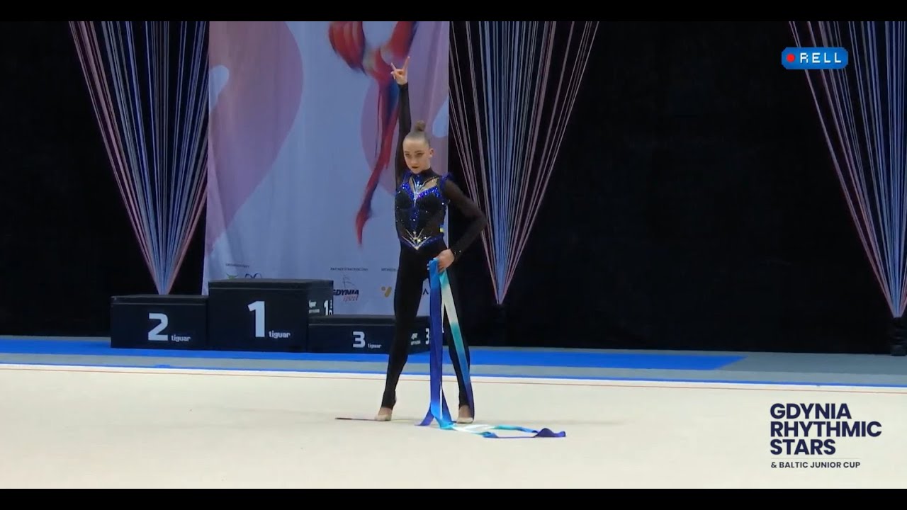 Khrystyna Pohranychna Ribbon Final 29,900 BRONZE - Gdynia Rhythmic Stars 2023