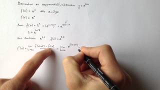 Derivatan av exponentialfunktionen y = e^kx