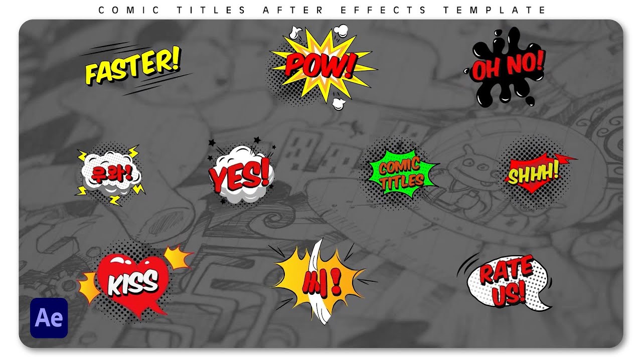 Comic Titles - After Effects Template | Free Download | Templates for ...