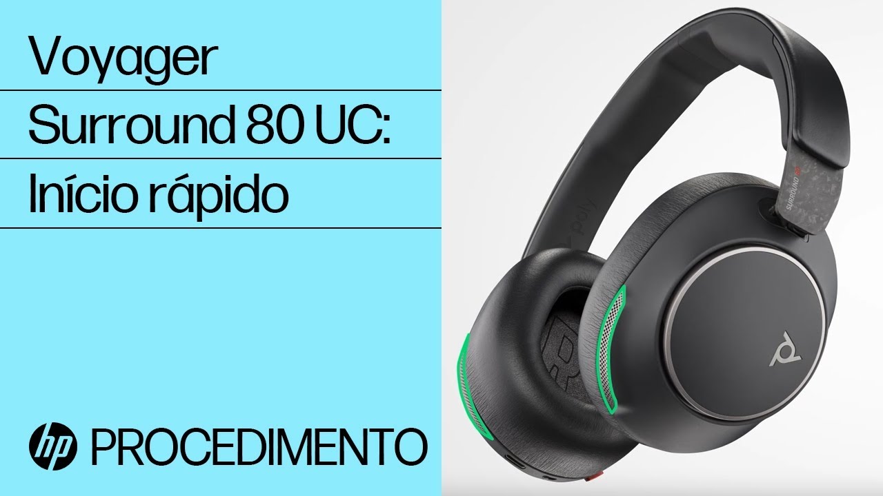 Voyager Surround 80 UC: Início rápido | Acessórios | HP Support