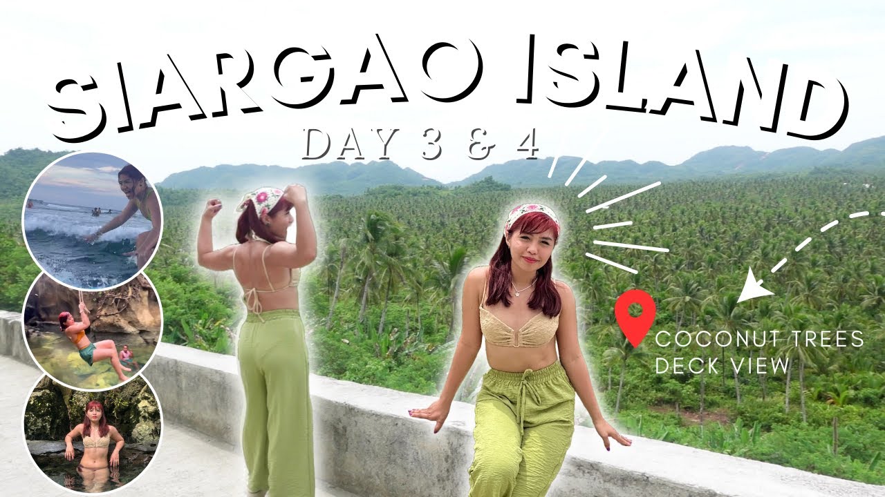 SIARGAO VLOG DAY 3 & 4: DIY LAND TOUR | TAYANGBAN CAVE POOL EXPLORATIONS AND SURFING! (PART 2)