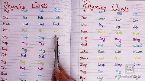Rhyming Words || Phonics || English Reading Rhyming words