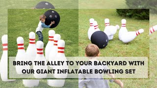 Giant Inflatable Bowling Set - Hilariously Fun Giant Yard Games for Kids and Adults
