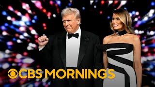 President Trump and first lady Melania attend inaugural balls after busy first day